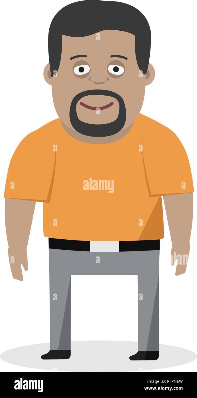 Cartoon illustration of a friendly man in shirt. Stock Vector