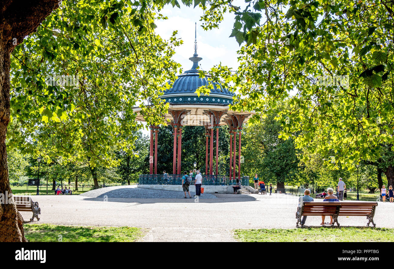 A Victorian Bandstand on Clapham Common London UK Stock Photo