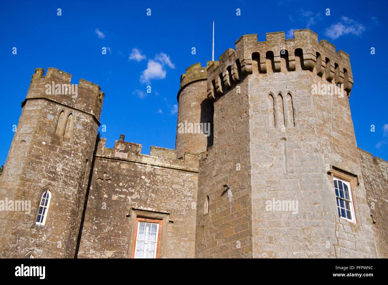 Scotland, West Dunbartonshire, Balloch Castle, exterior of 19th century