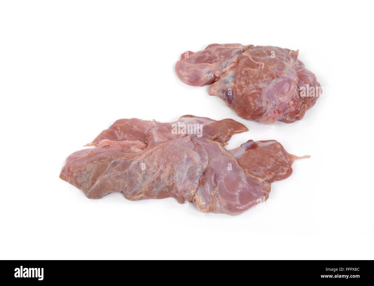 Two raw beef pancreas Stock Photo Alamy