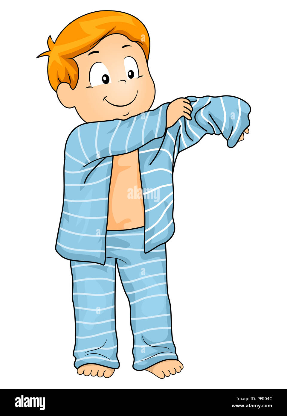 Coloriage Un Enfant Met Son Pyjama Pour Se Preparer A Dormir Dessin ...