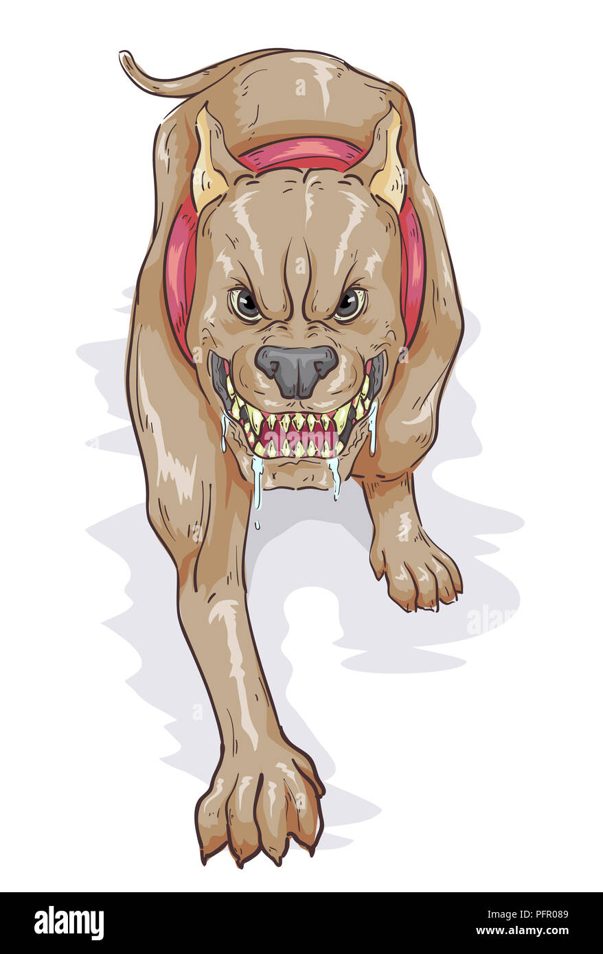 Aggressive dog cartoon hi-res stock photography and images - Alamy