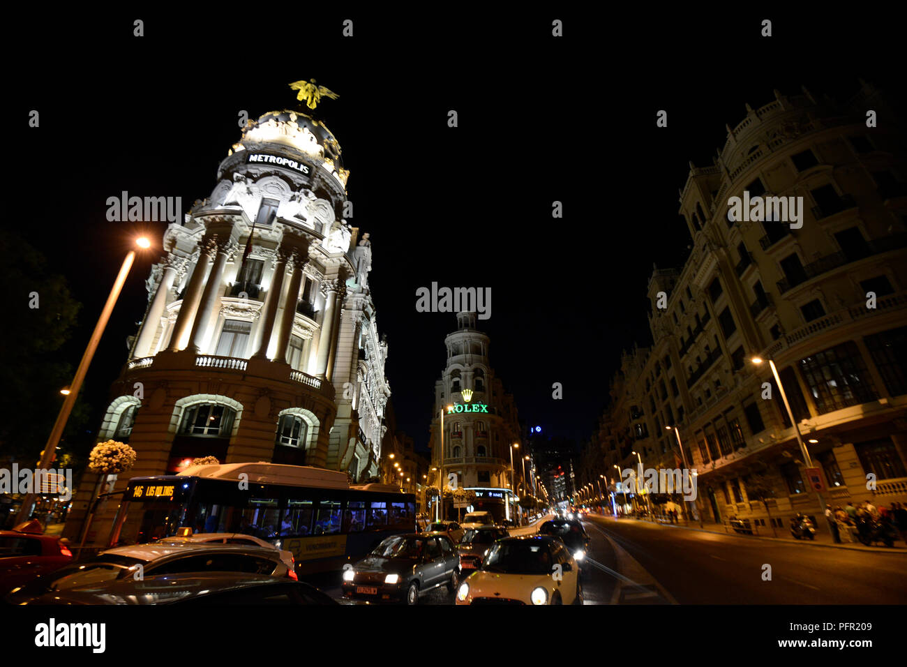 Metropolis Building (Edificio Metropolis), Madrid, Spain Stock Photo