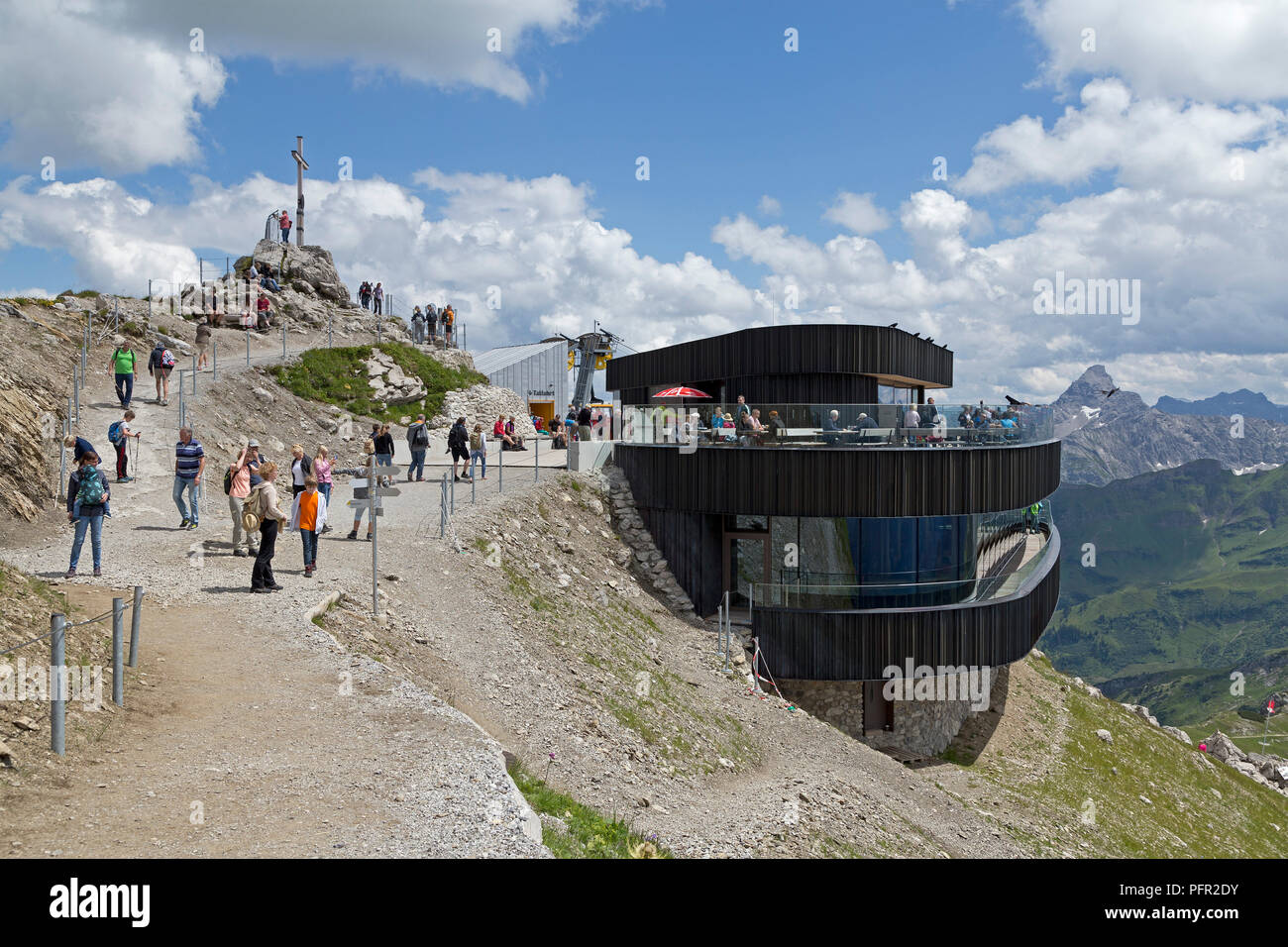summit station of Nebelhornbahn, Nebelhorn, Oberstdorf, Allgaeu, Bavaria,  Germany Stock Photo - Alamy