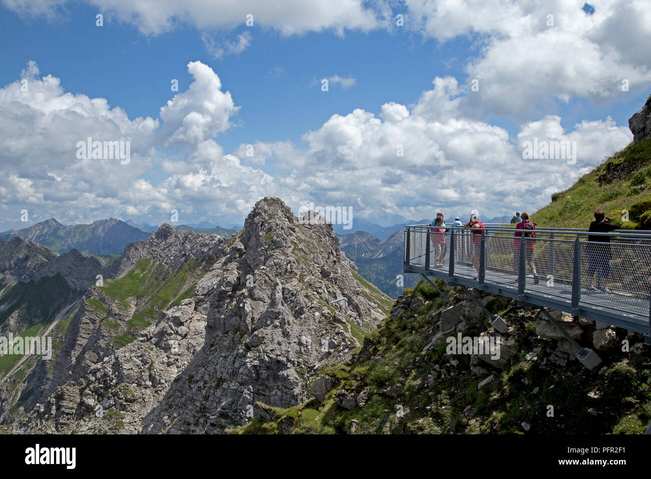 Nordwandsteig, Nebelhorn summit, Oberstdorf, Allgaeu, Bavaria