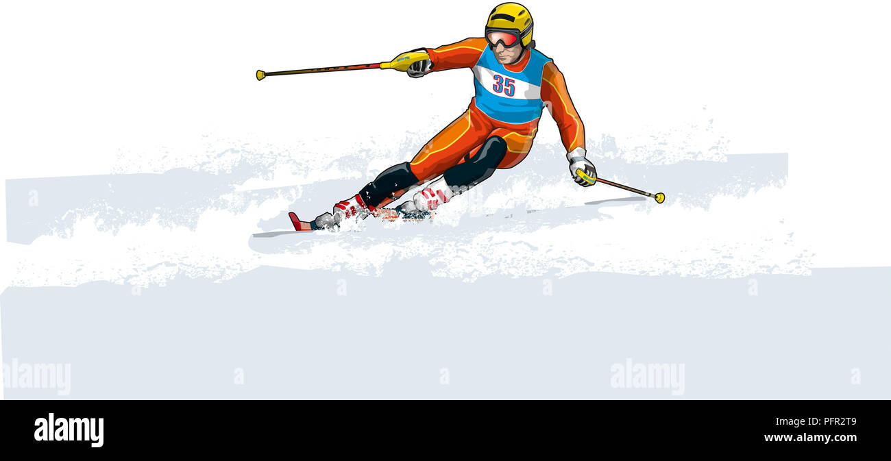 Ski racer Stock Photo