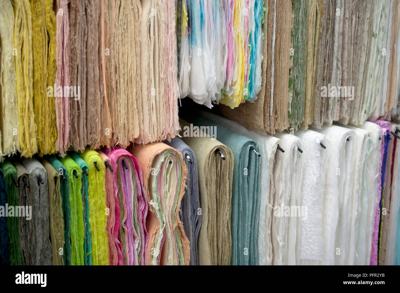 South Korea, Seoul, Insadong, sheets of handmade paper Stock Photo Alamy