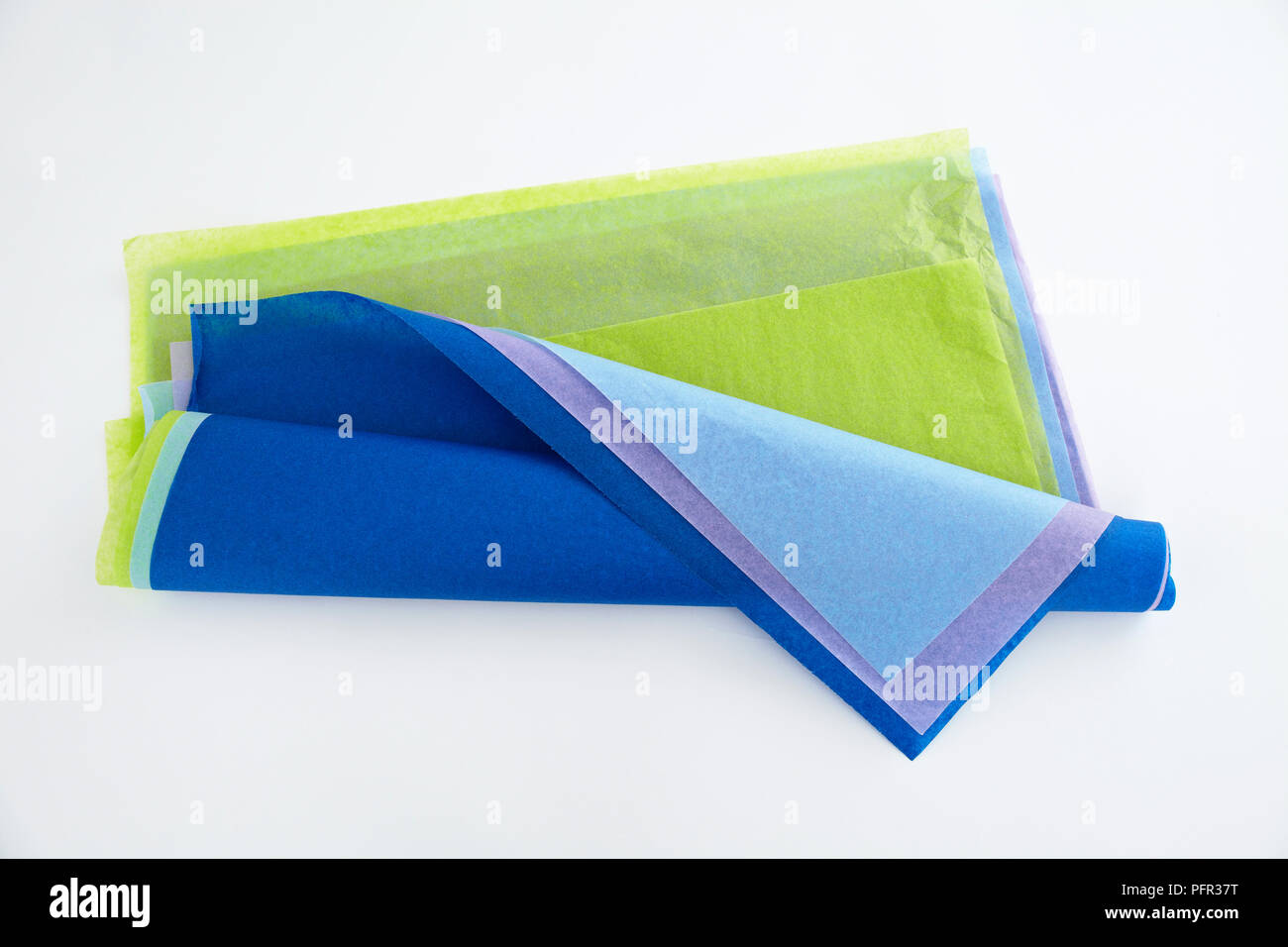 Roll of tissue papers of different colours Stock Photo Alamy