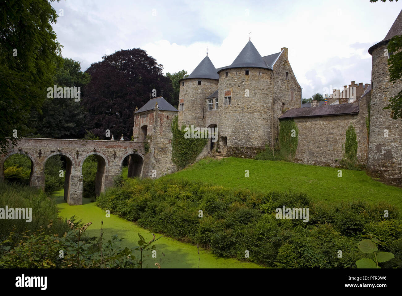 Belgium, Wallonia, Chateau de Corroy-le-Chateau (Corroy le Chateau Castle), exterior Stock Photo