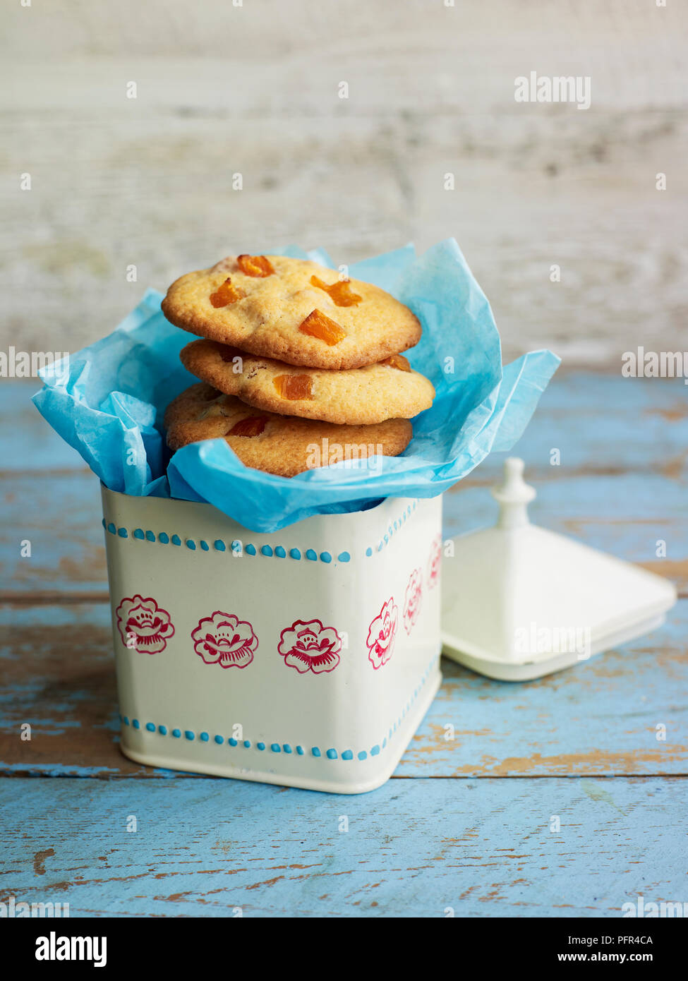 Apricot and cinnamon cookies or biscuits Stock Photo