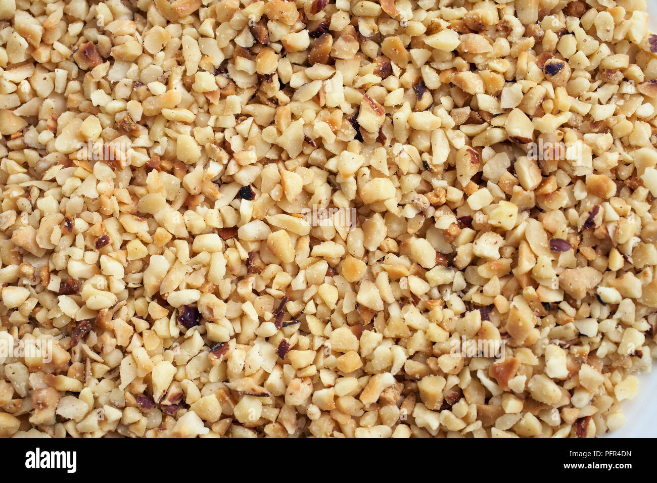 Chopped hazelnuts Stock Photo