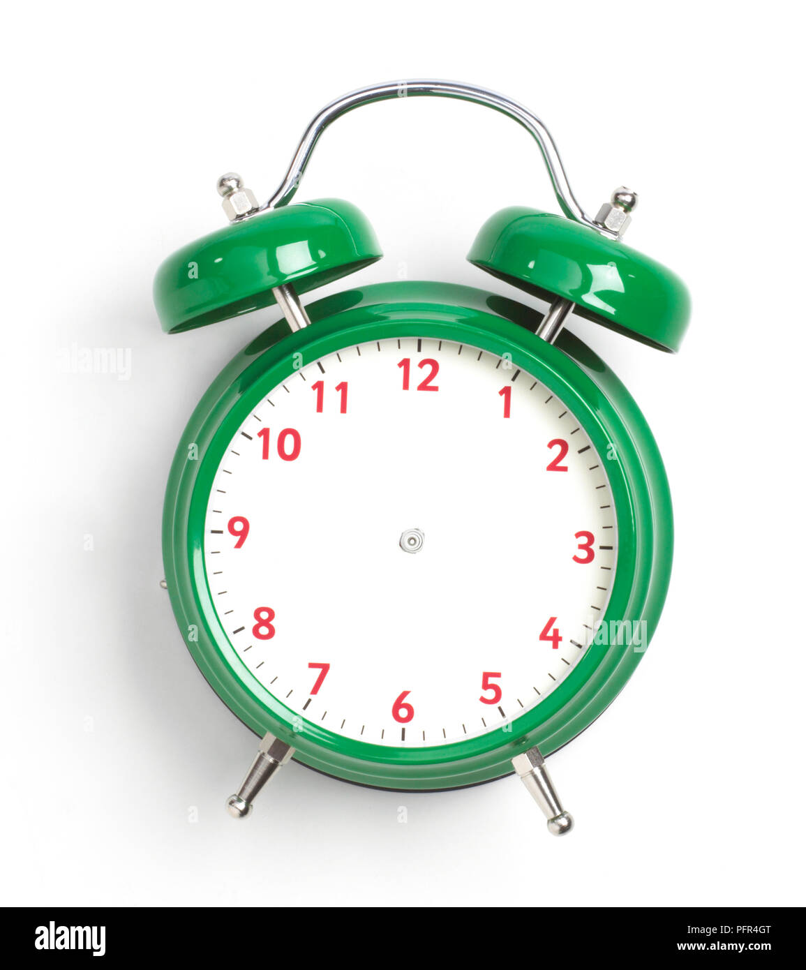 Green clock without hands Stock Photo Alamy