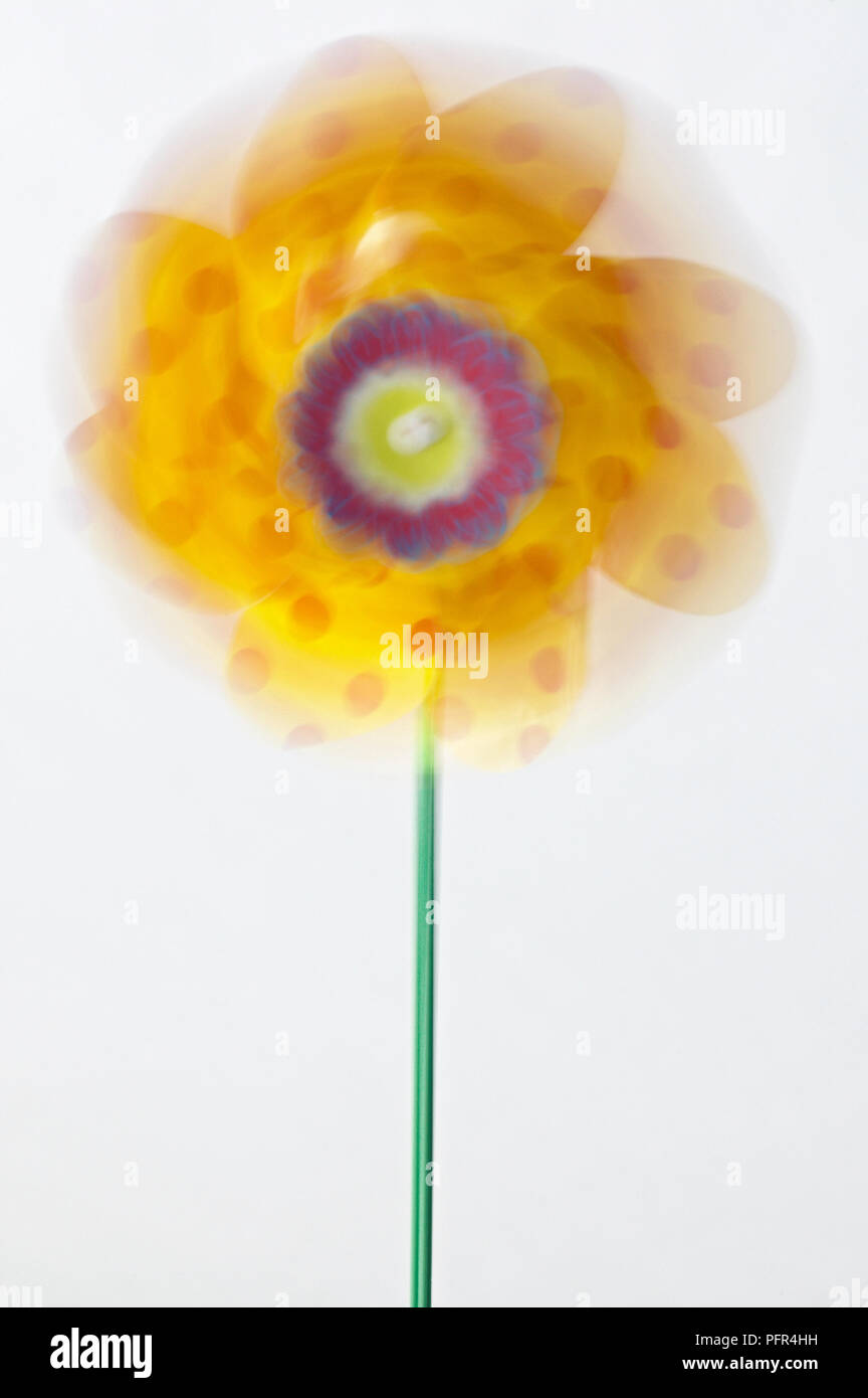 Flower pinwheel spinning Stock Photo