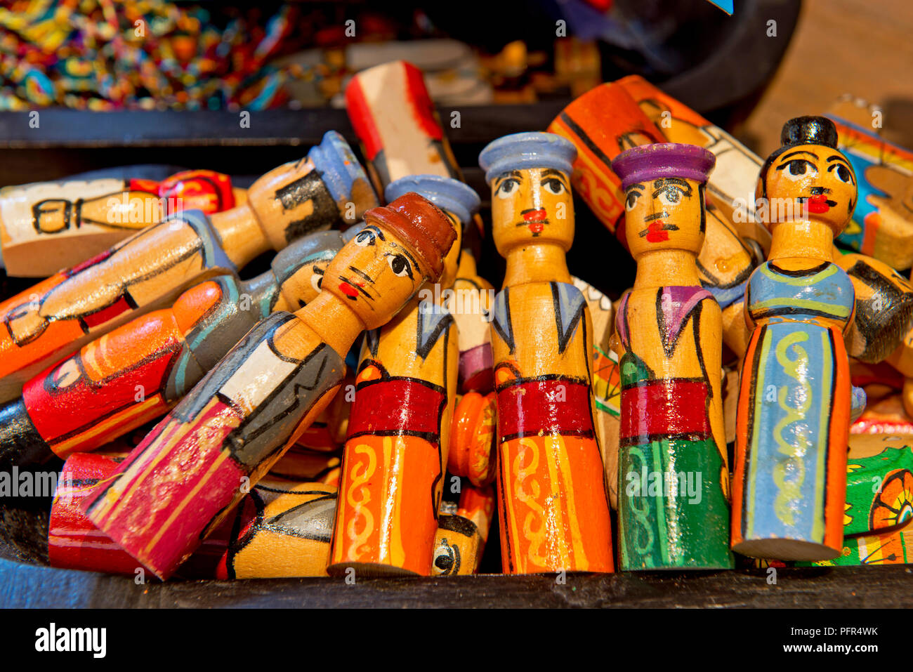 Sri Lanka, Western Province, Colombo, wooden dolls Stock Photo