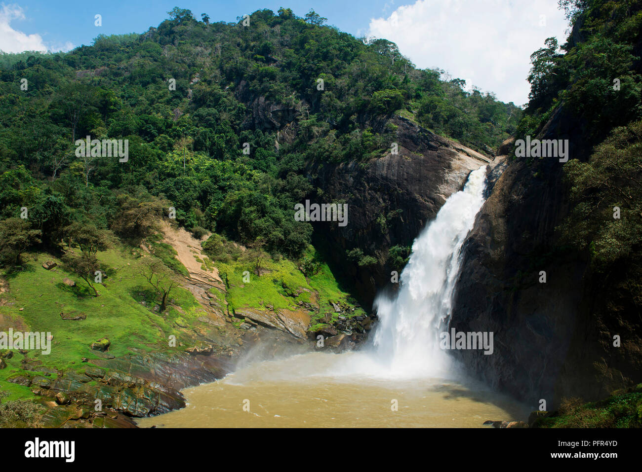 Sri Lanka, Uva Province, Badulla, Dunhinda Falls Stock Photo