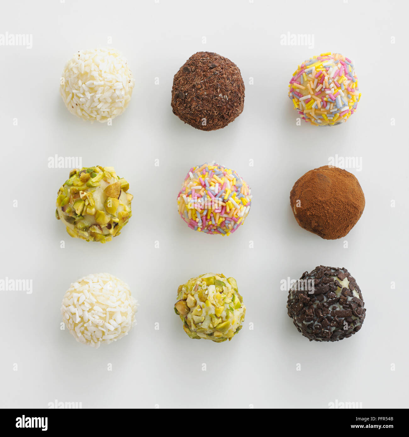 Coated chocolate truffles Stock Photo Alamy