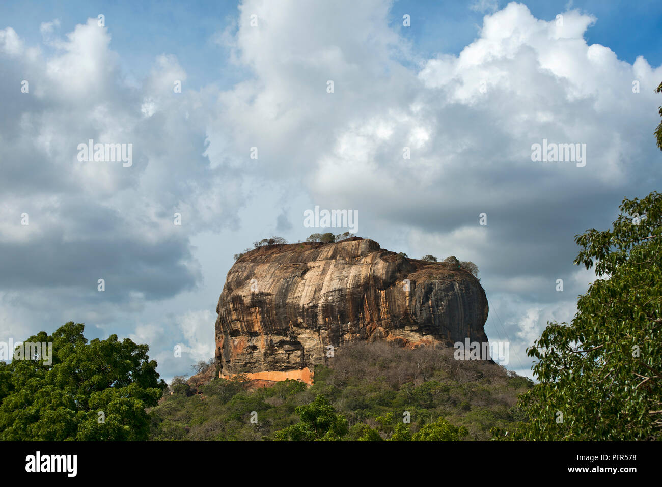 Sri Lanka, Southern Province, Kimbissa, Sigiriya Road, view of rock formation Stock Photo