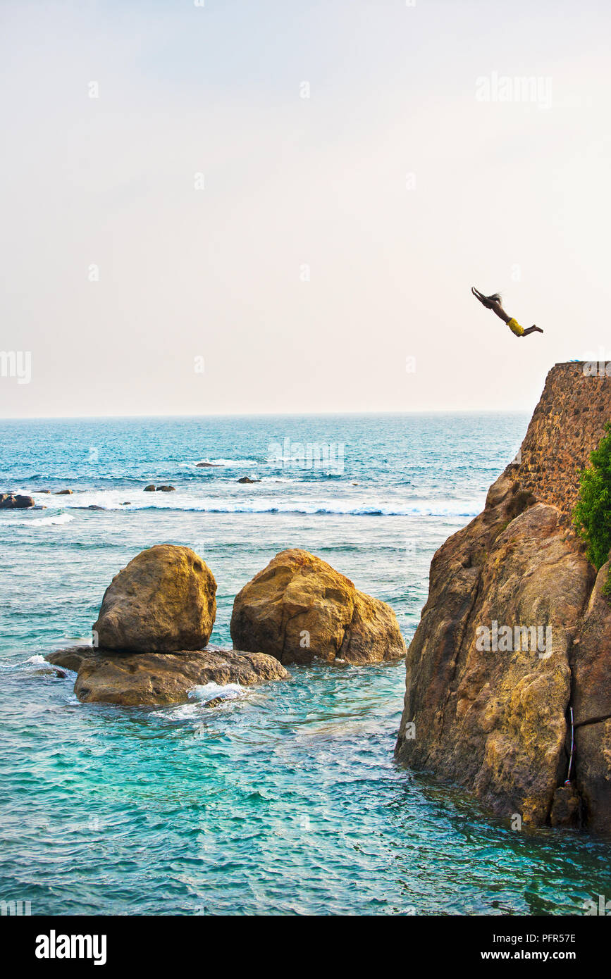 Jumping from the cliff hi-res stock photography and images - Alamy
