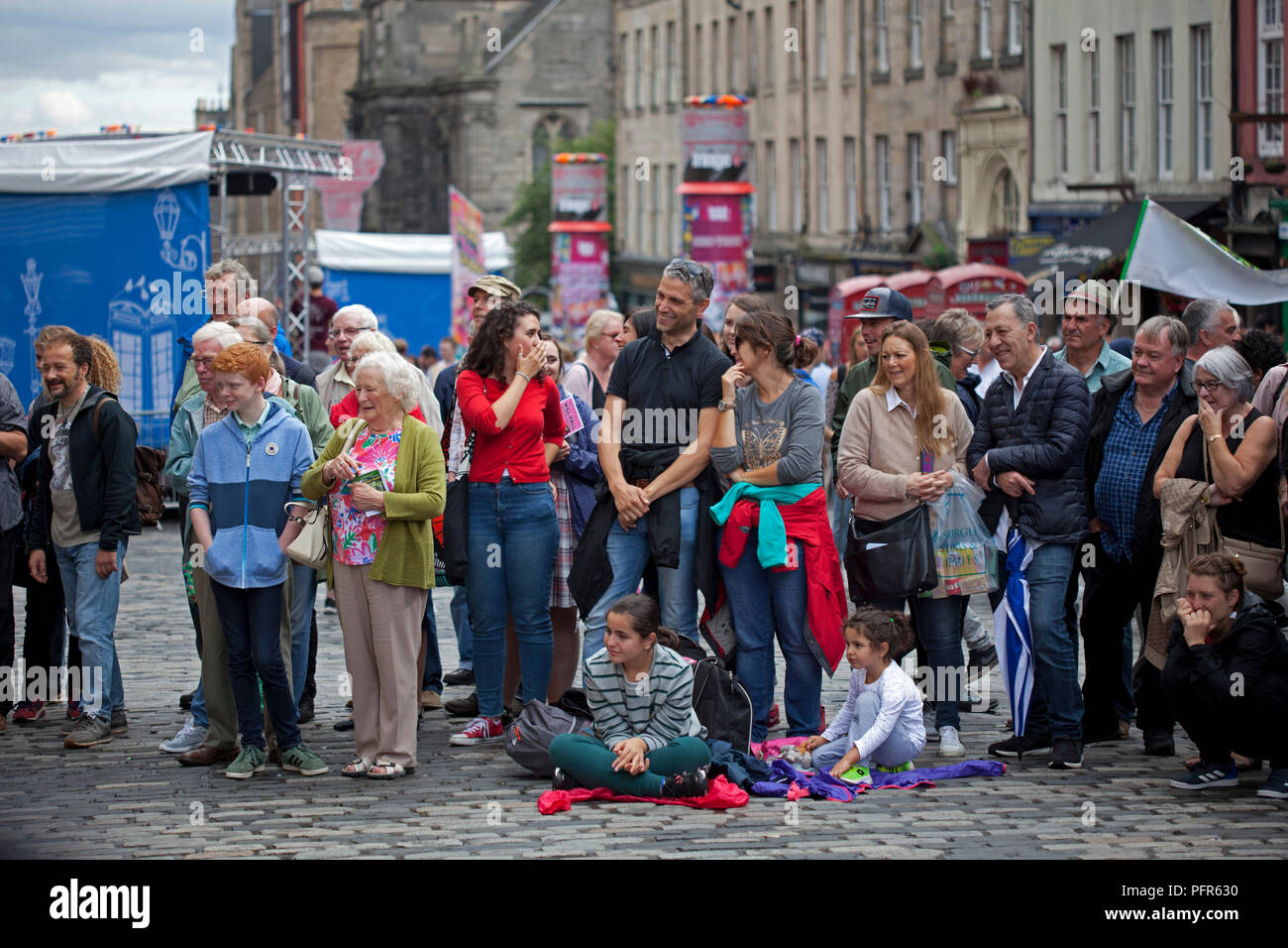 Edinburgh Fringe Festival, Royal Mile, Scotland, UK 2018 Stock Photo