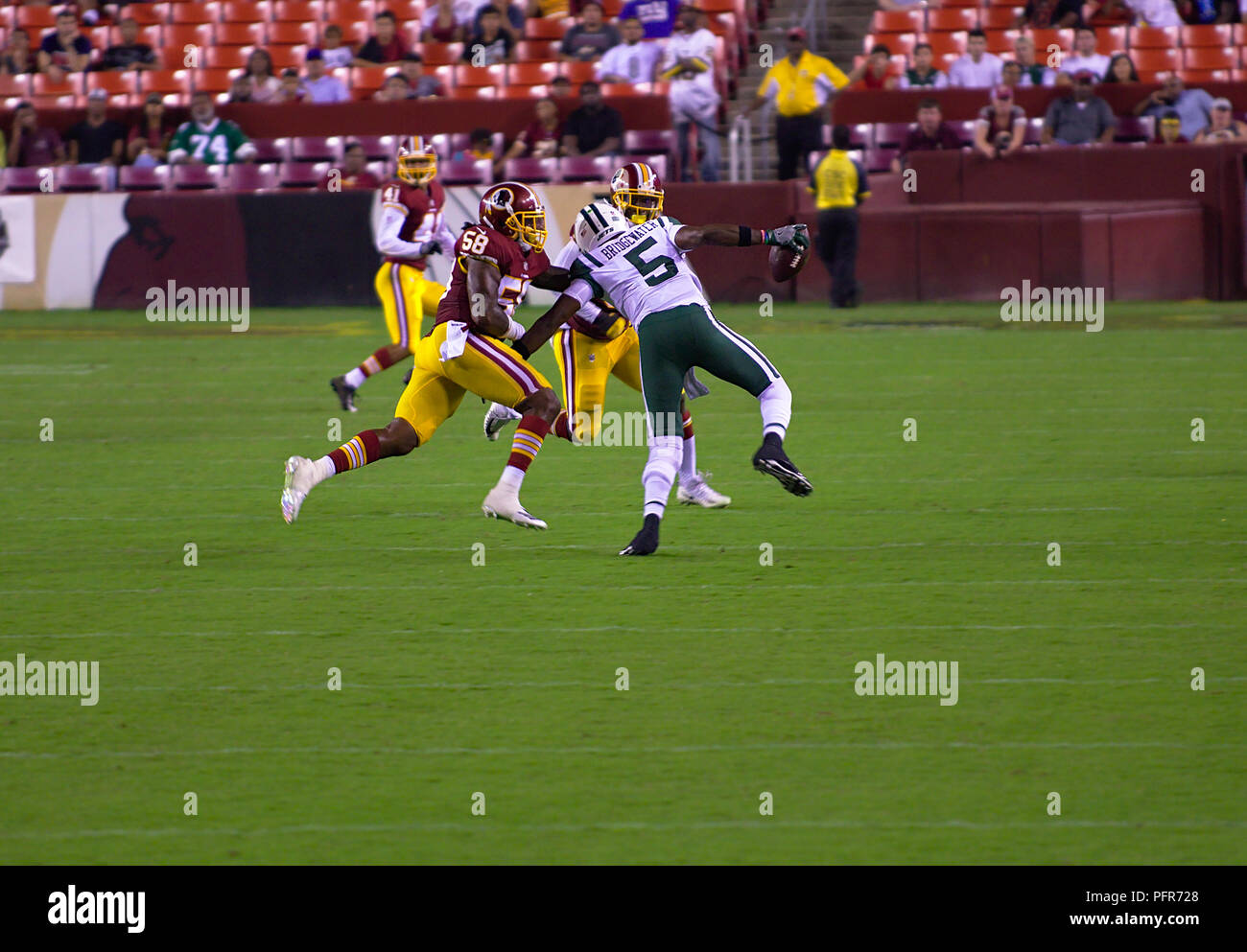 New York Jets Quarterback running the during Redskins home preseason
