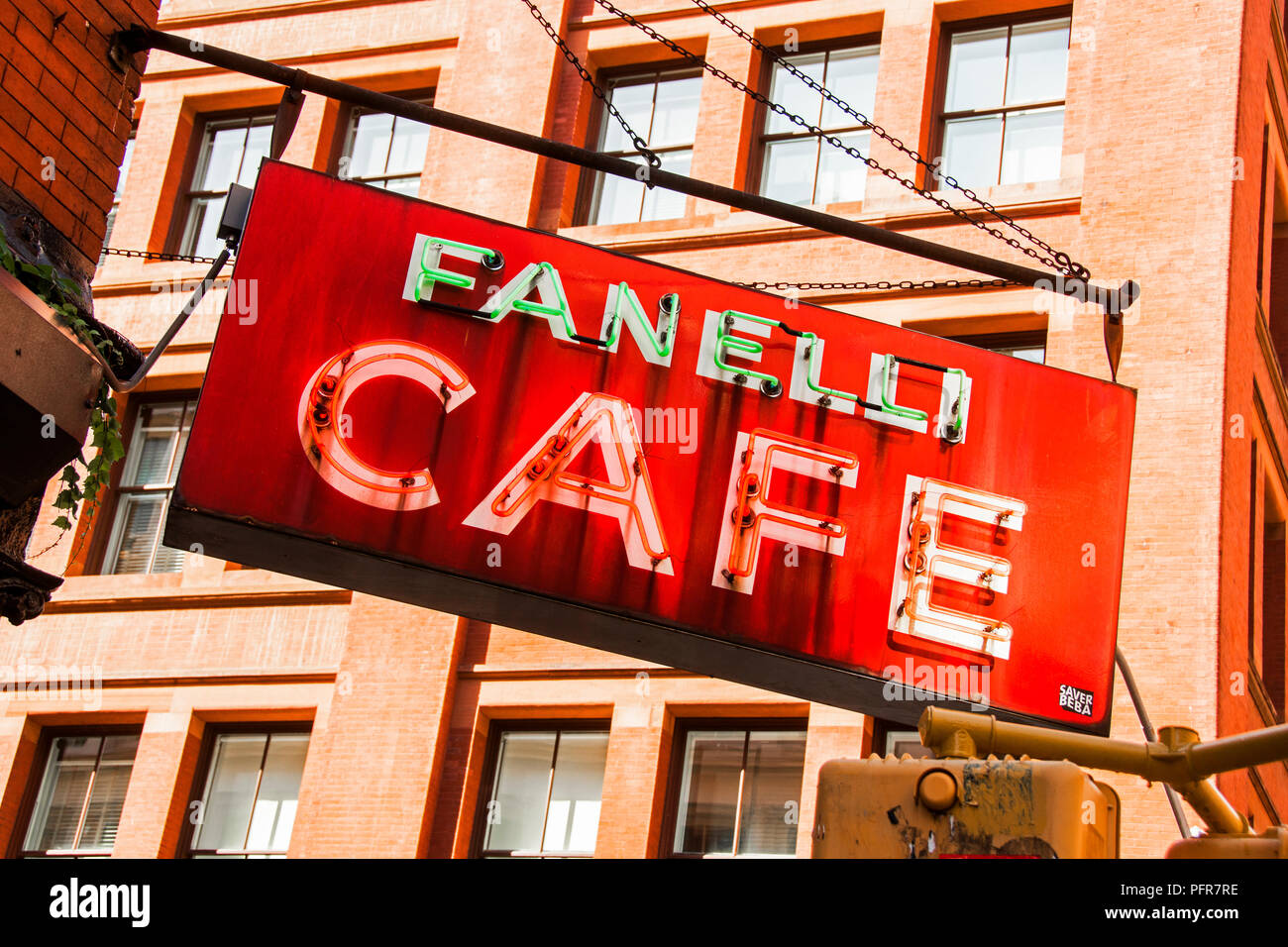 Neon Cafe sign Stock Photo