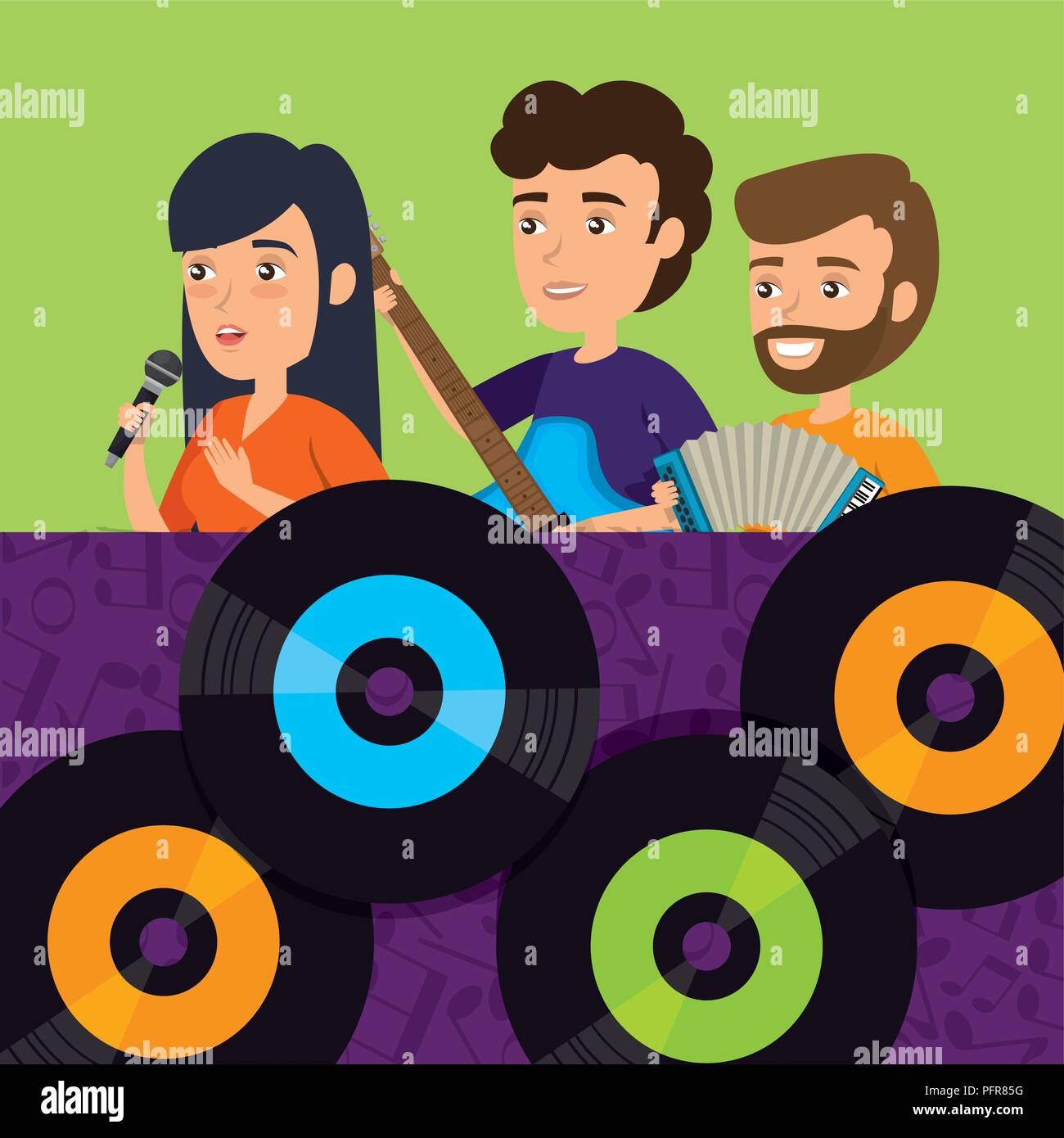 Guitar playing listen guitar player Stock Vector Images - Alamy