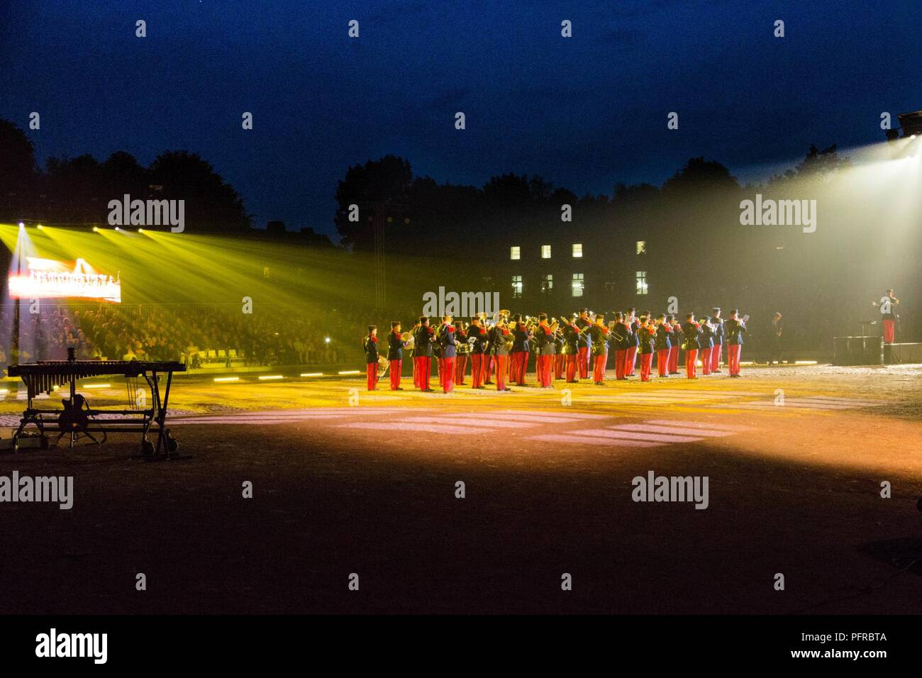 The Armee de Terre performs at the Citadelle 350 anniversary military show, May 25, 2018, Lille, France.  US Army Stock Photo