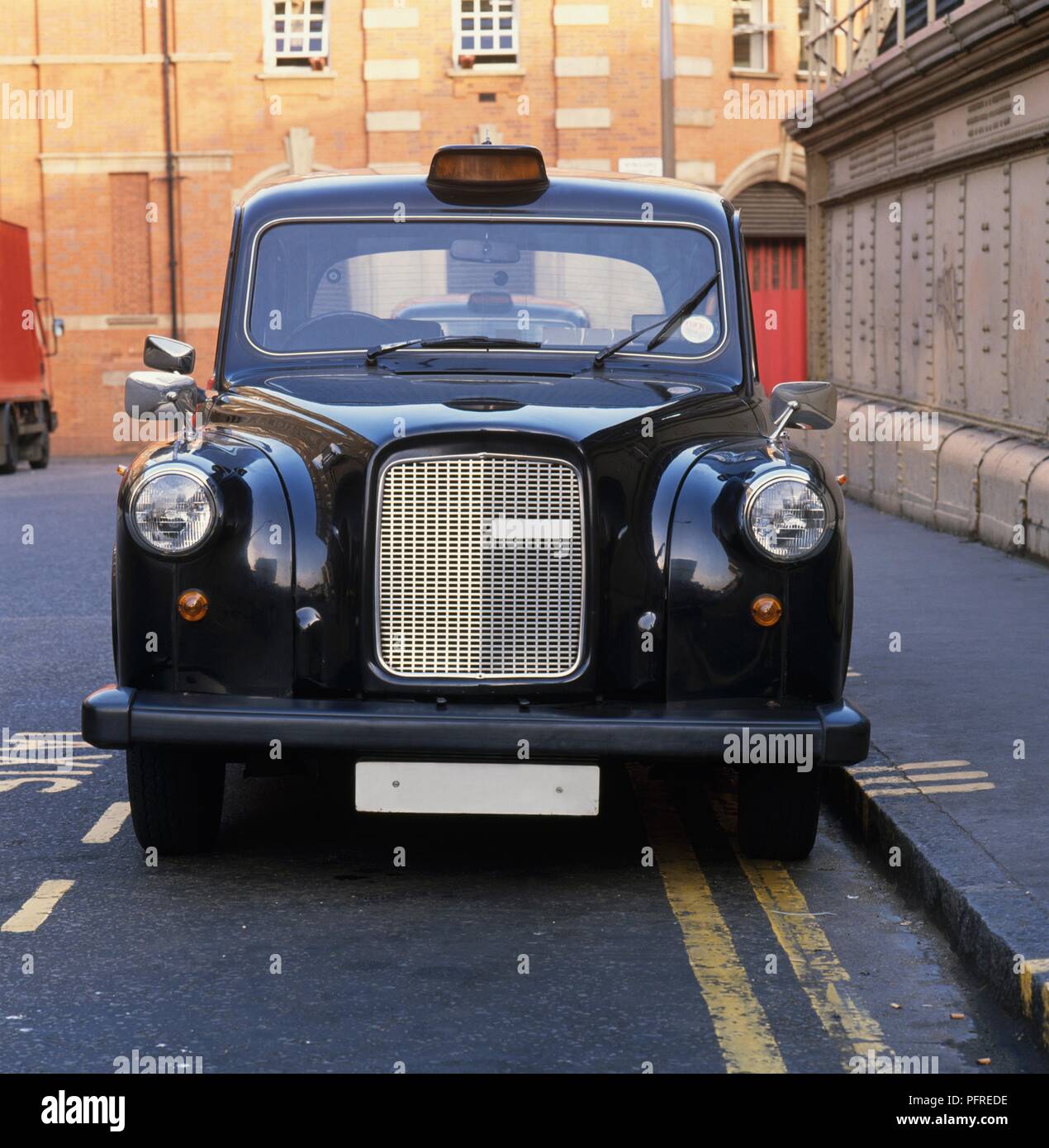 Great Britain, England, London, taxi cab parked in street Stock Photo