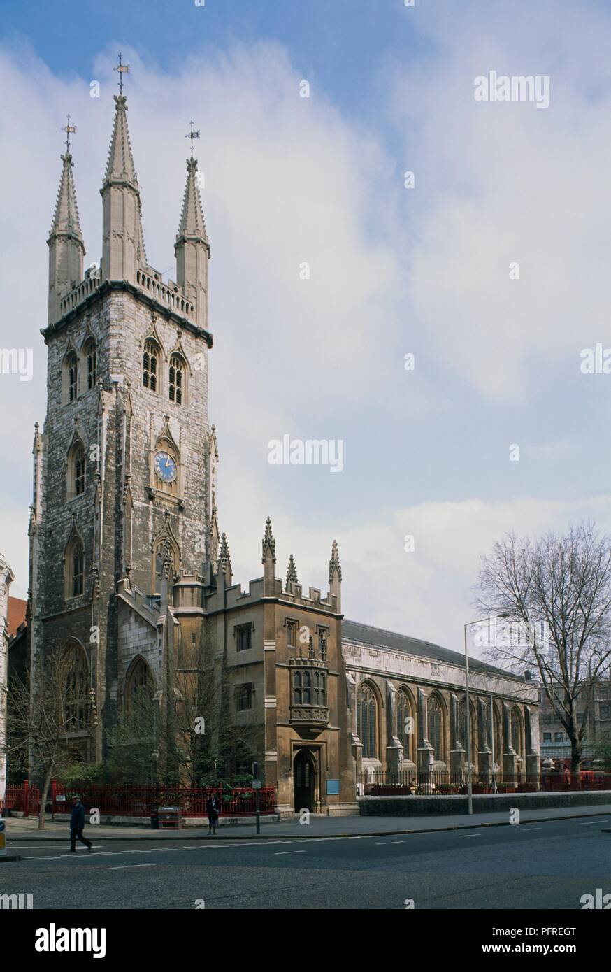 Great Britain, England, London, City of London, St-Sepulchre-without-Newgate, church exterior Stock Photo