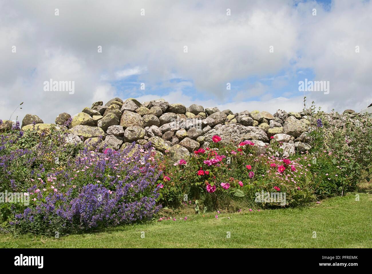 Dry stone wall garden hi-res stock photography and images - Alamy