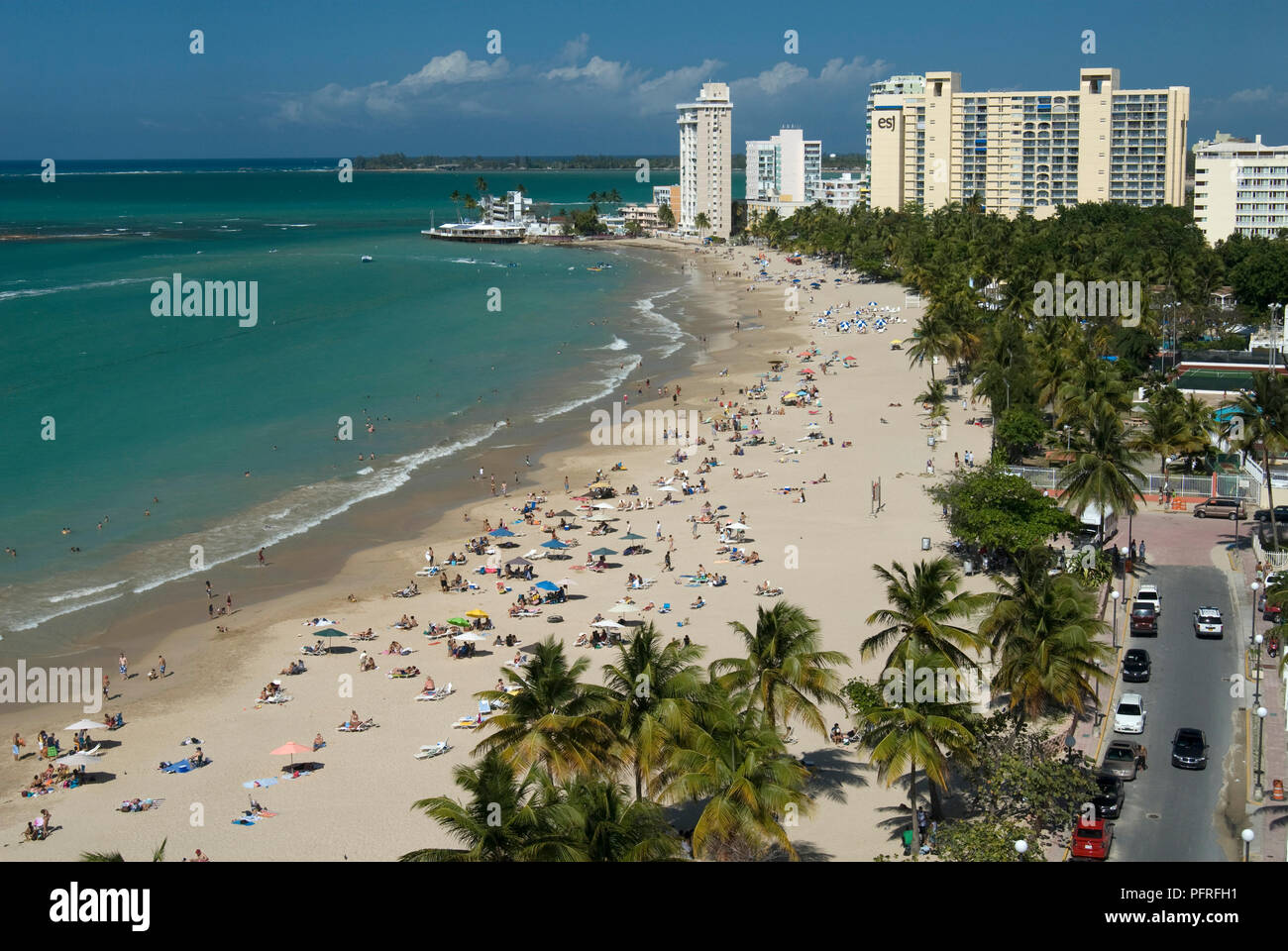Puerto Rico, view of Isla Verde beach Stock Photo