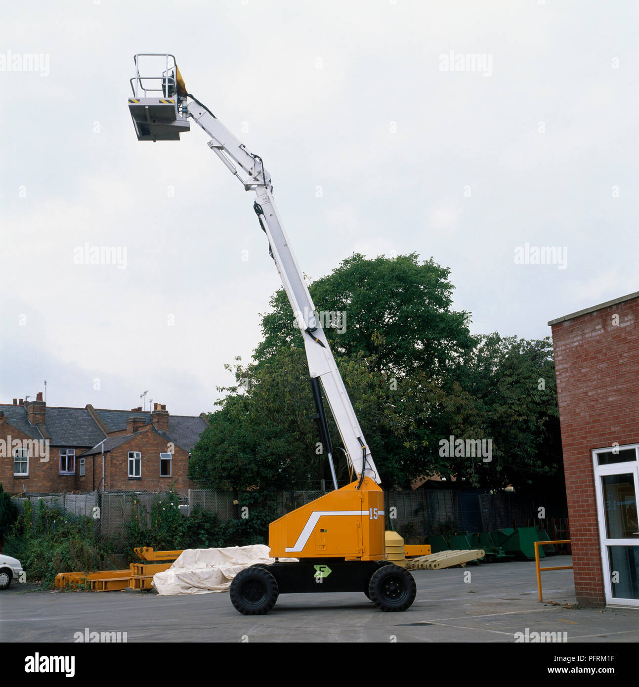Telescopic hydraulic boom lift Stock Photo Alamy