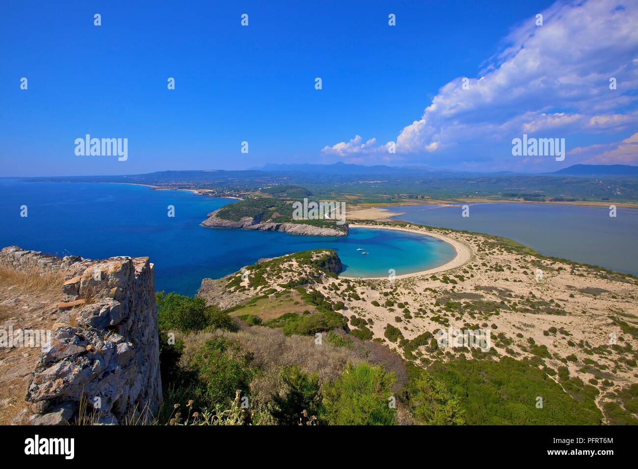 Voidokilia, Messinia, The Peloponnese, Greece, Southern Europe Stock Photo