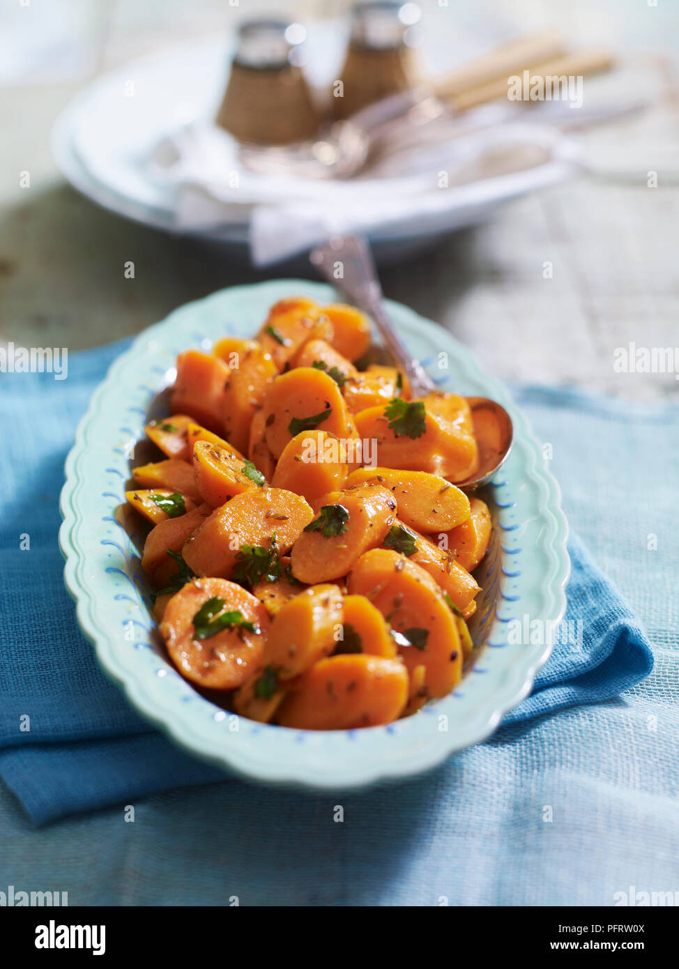 Carottes au cumin, caramelized carrots flavoured with cumin seeds and