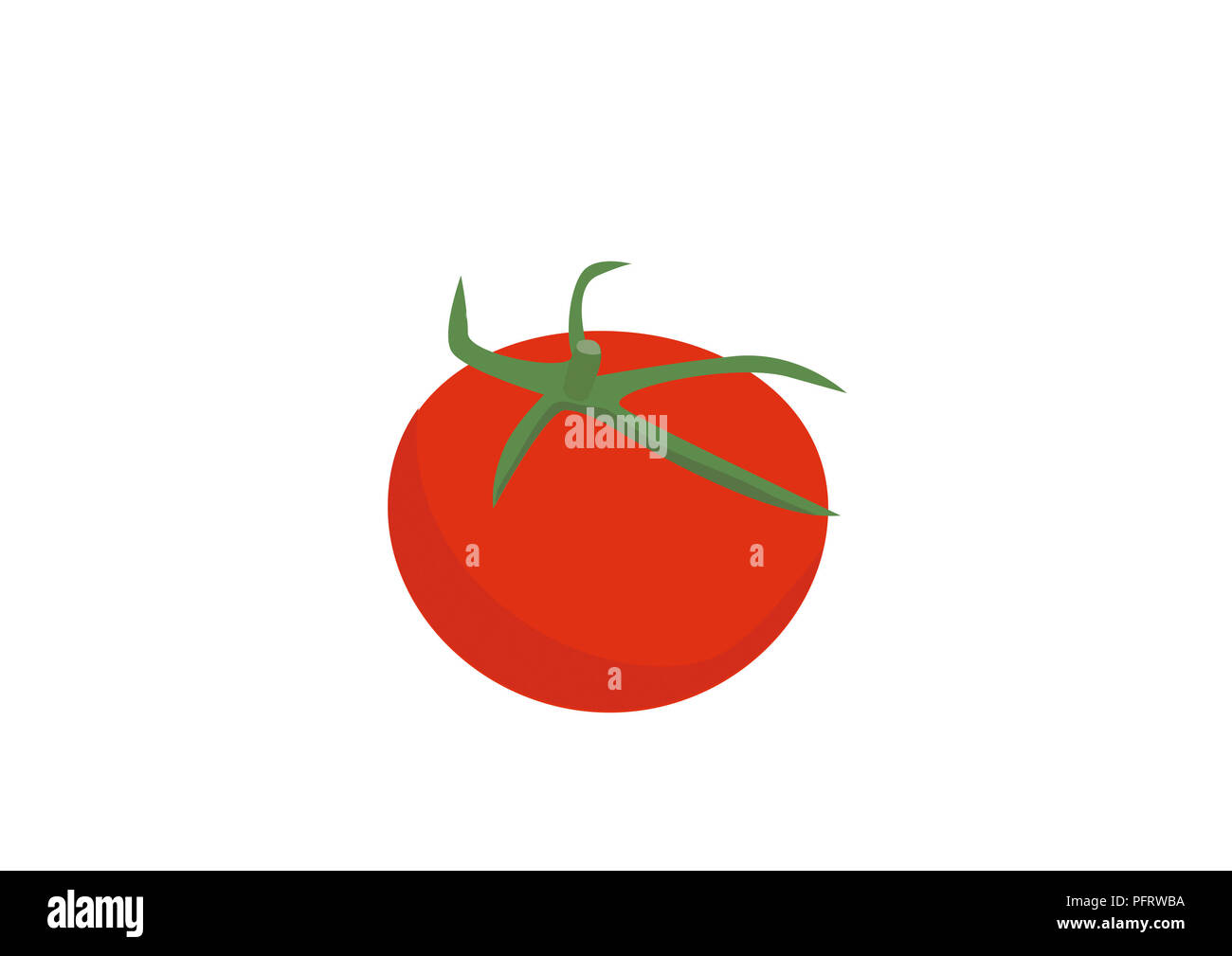 Illustration of a tomato Stock Photo