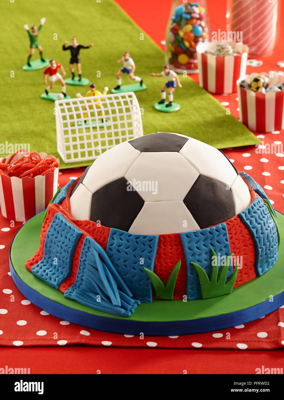 Football cake Stock Photo