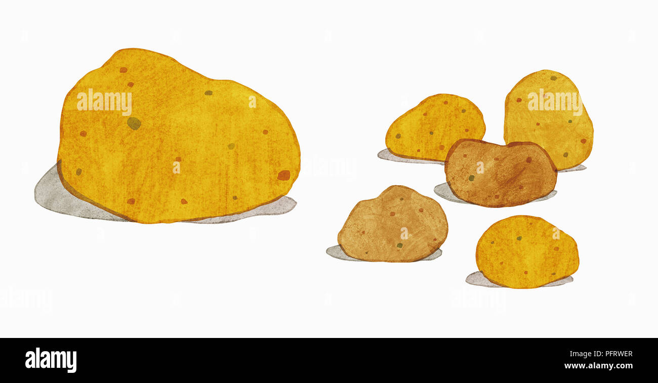 Illustration, Potatoes Stock Photo