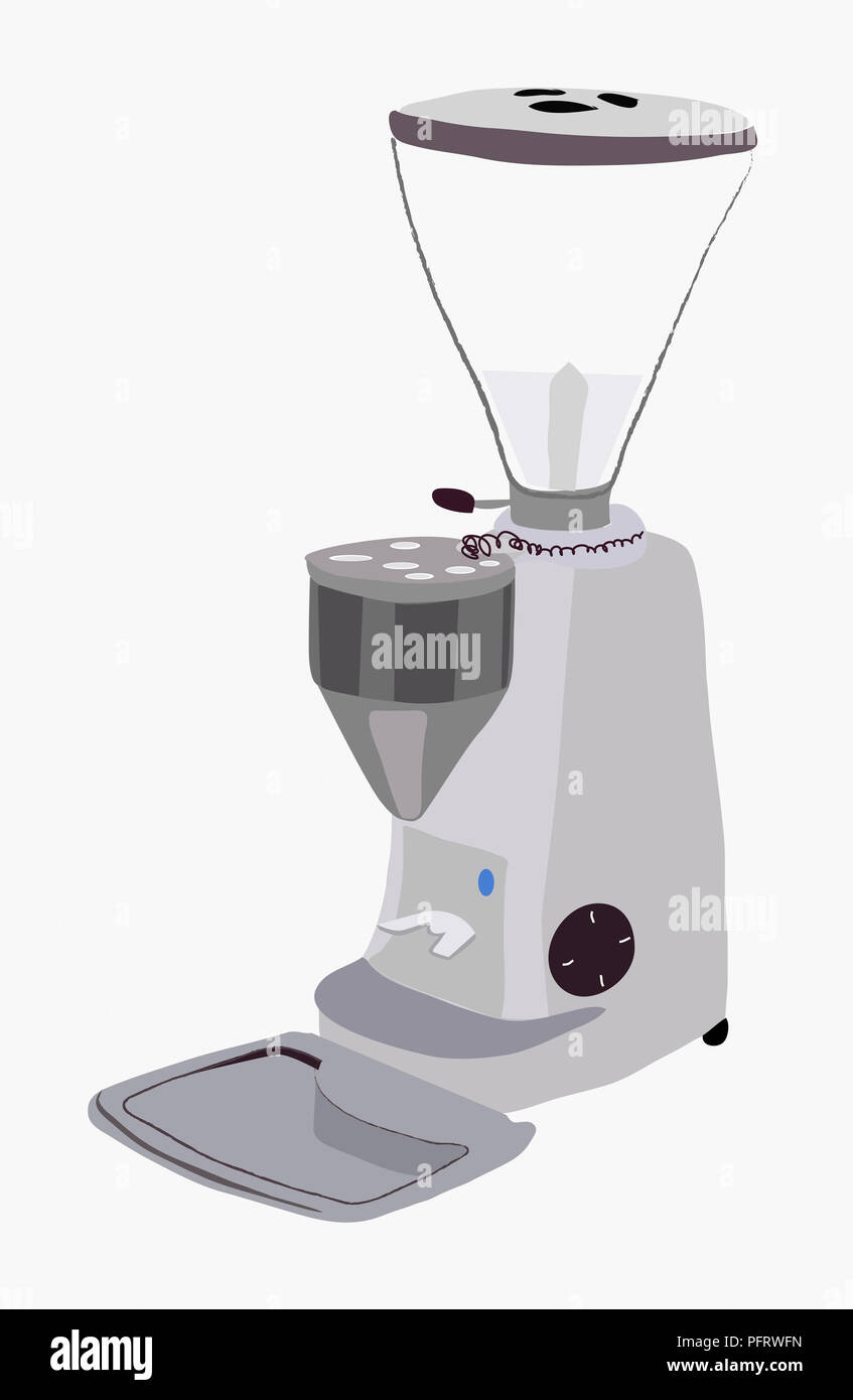 Illustration of electric espresso maker Stock Photo