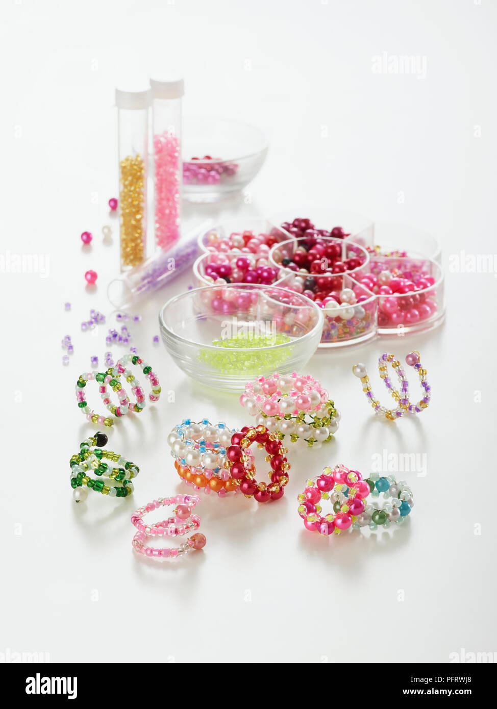 Bead rings Stock Photo