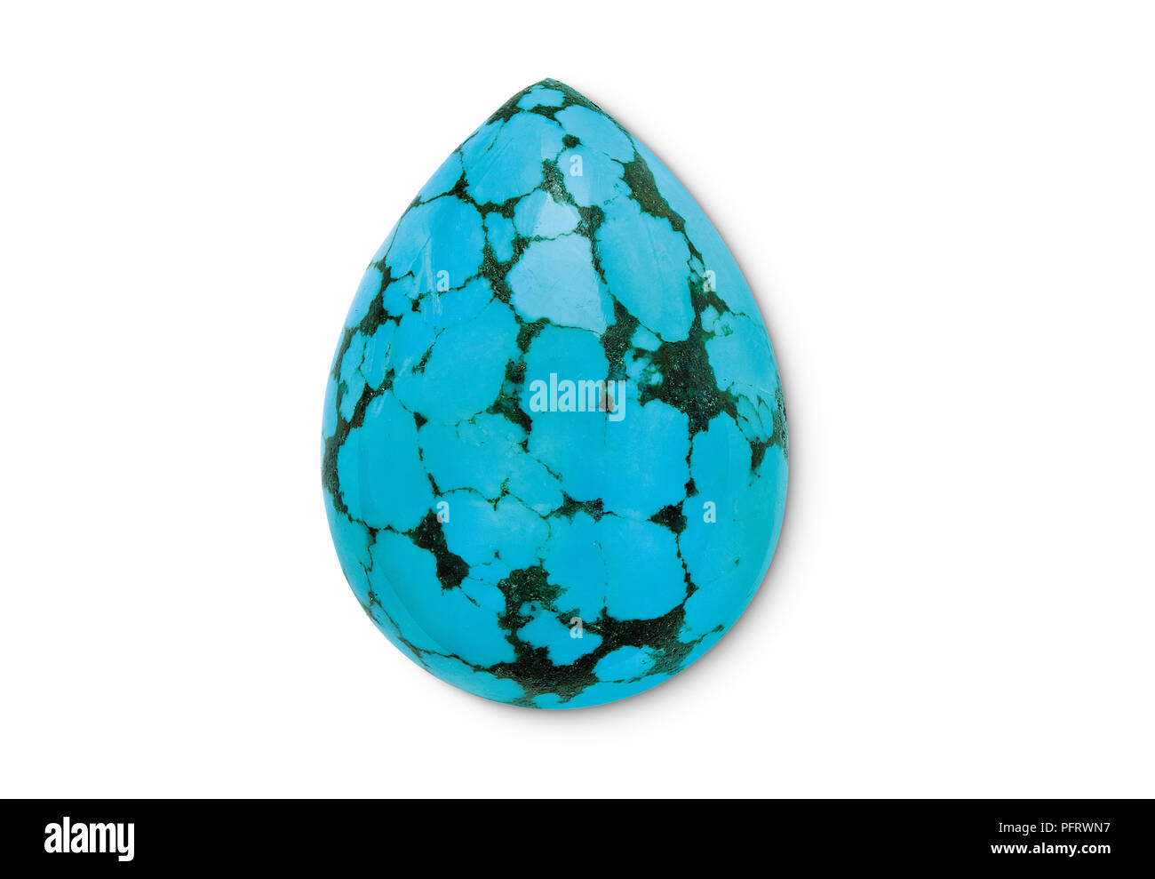 Gem Turquoise Cut Teardrop 20X15mm Stock Photo