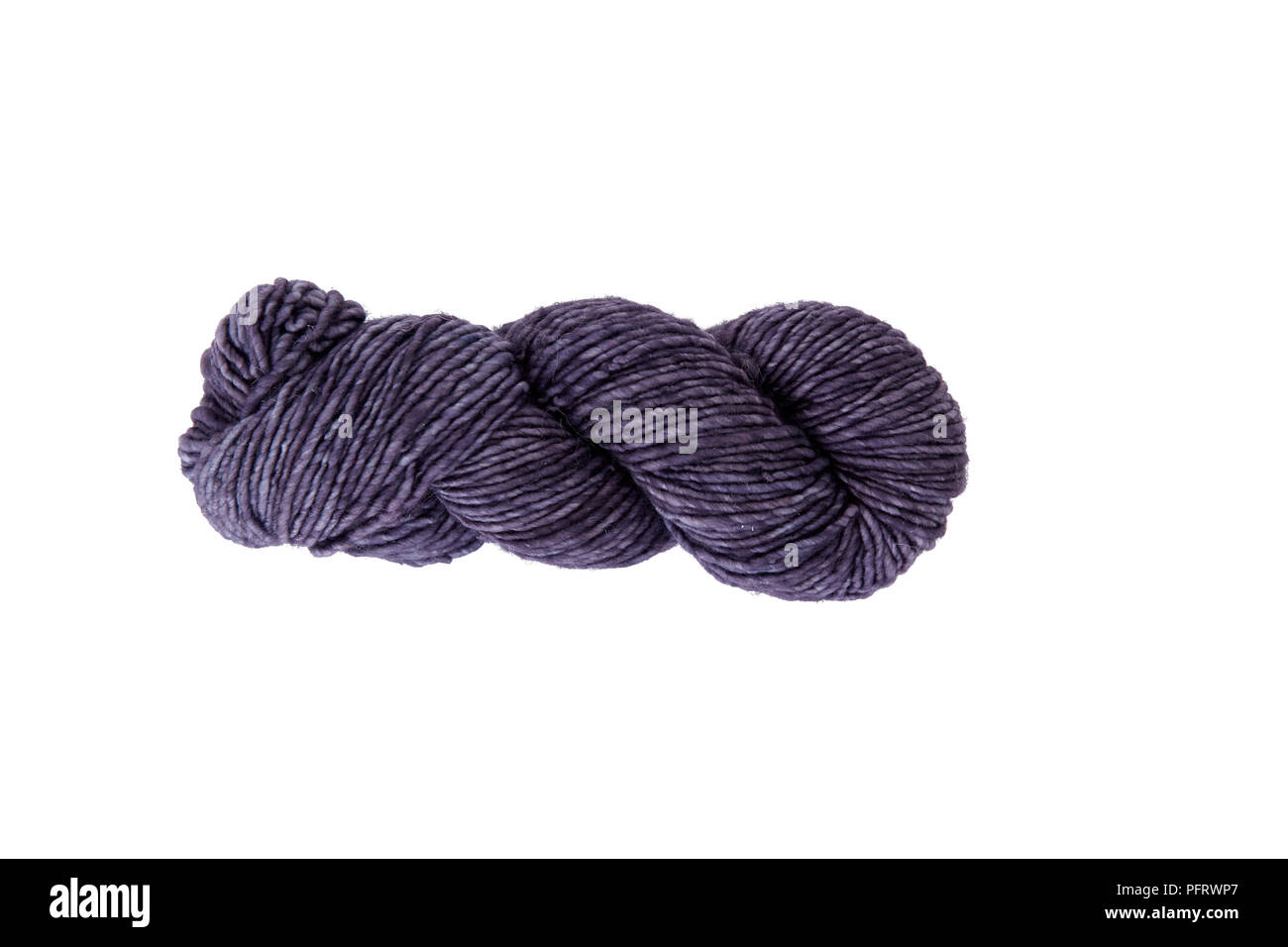 Ball of purple wool Stock Photo