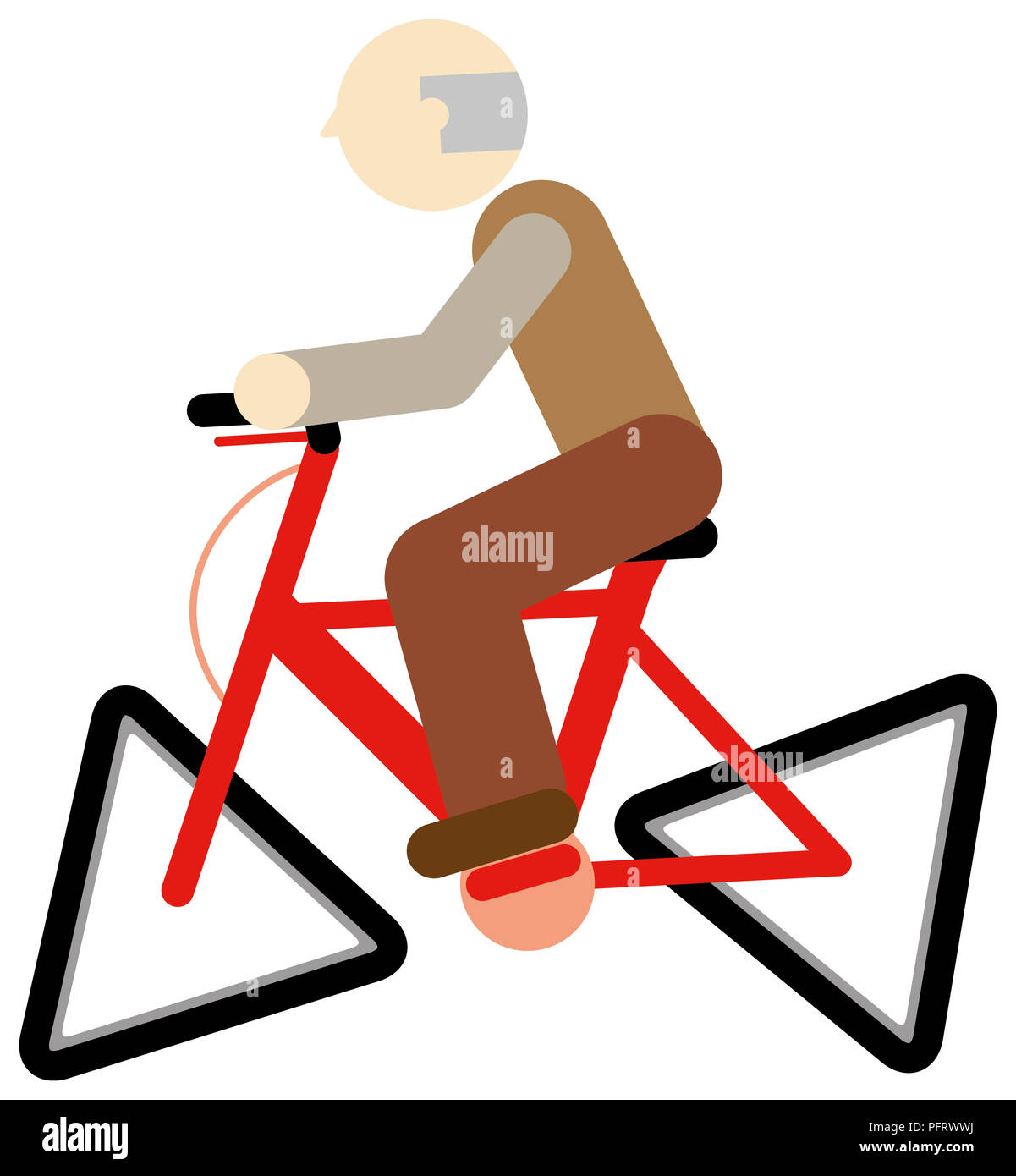 Bike with cheap triangle wheels