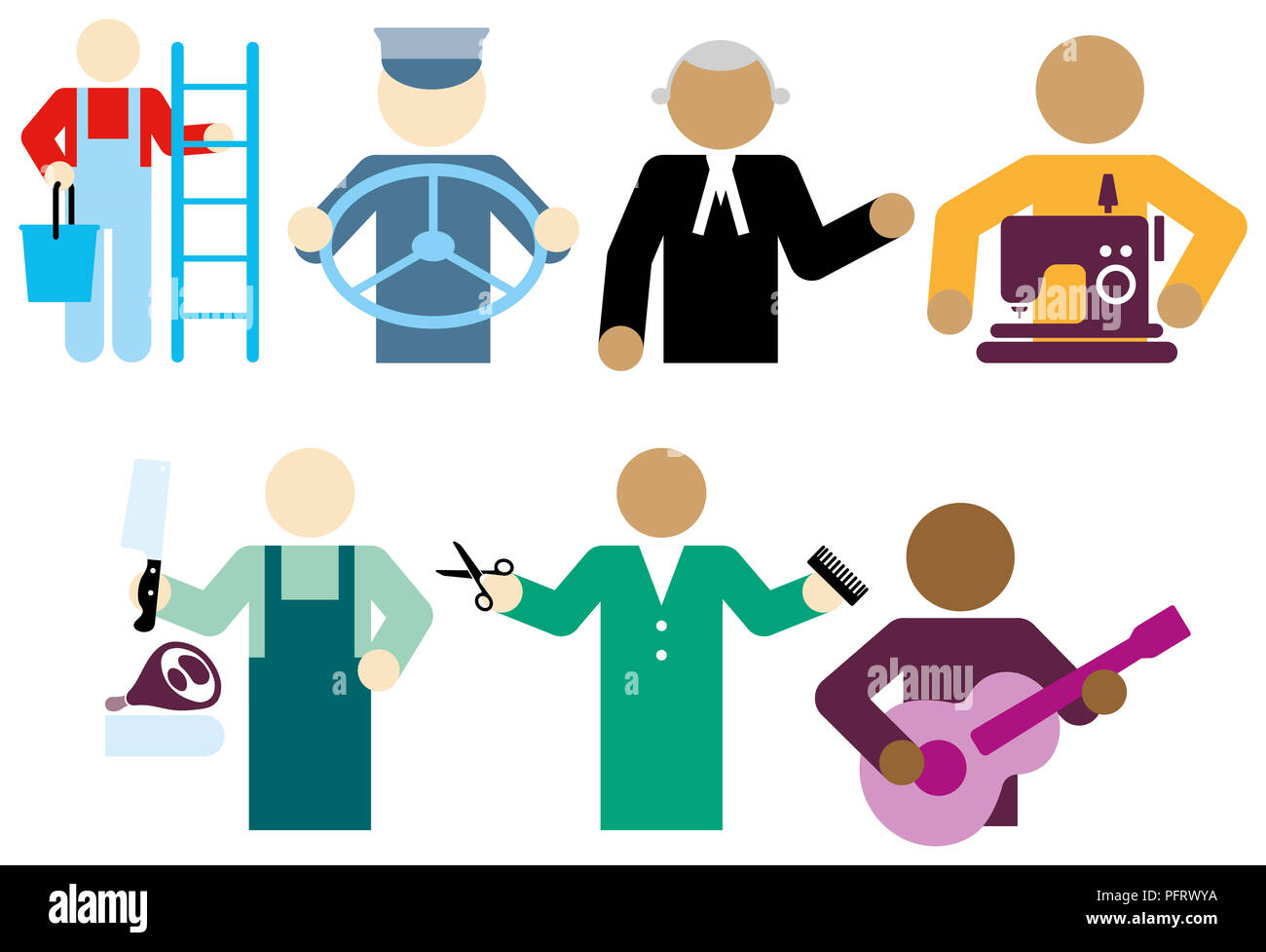 Jobs and professions Stock Photo - Alamy