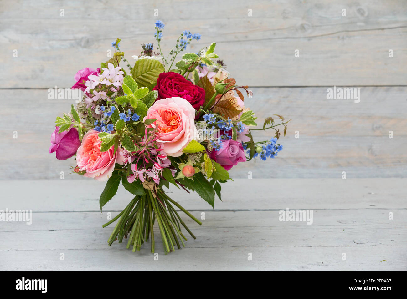 Hand-tied bouquet Stock Photo