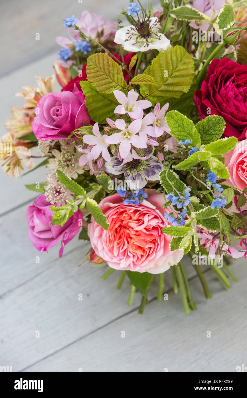 Hand-tied bouquet Stock Photo