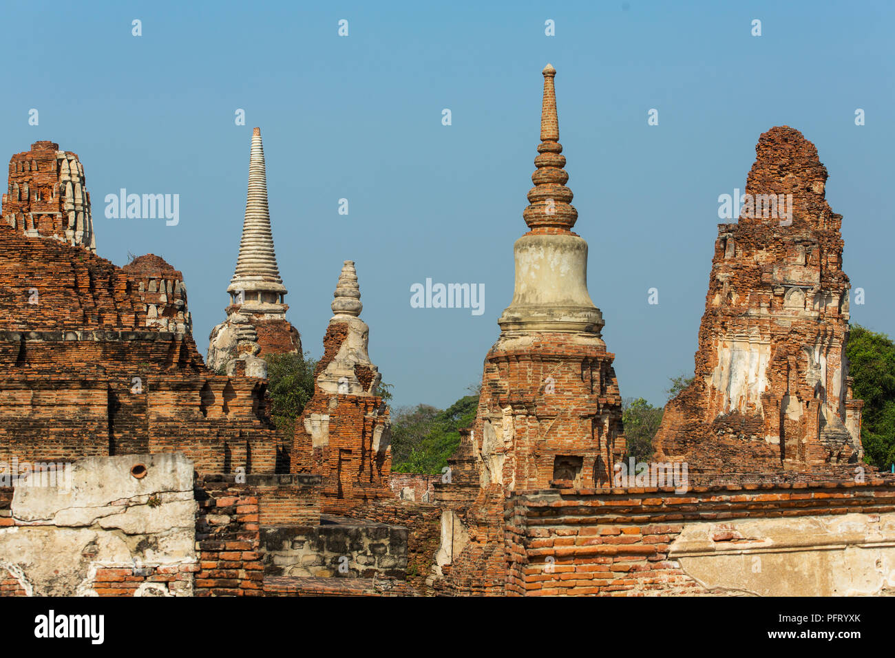 Wat Mahathat or Temple of the Great Relic in Ayutthaya, Thailand Stock Photo