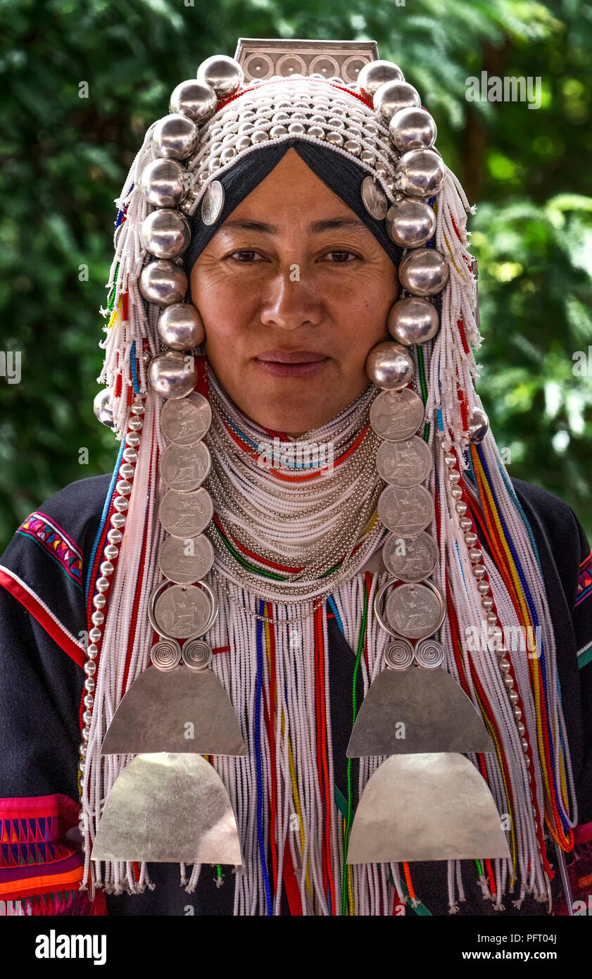 The Christian Akha, minorities tribe in northern Thailand mountains Stock Photo