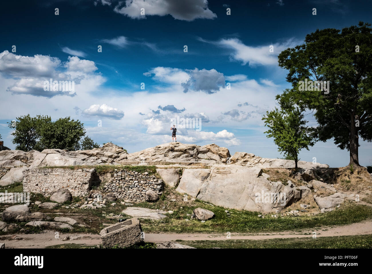 Ausgrabungsstätte in Plovdiv, Bulgarien Stock Photo