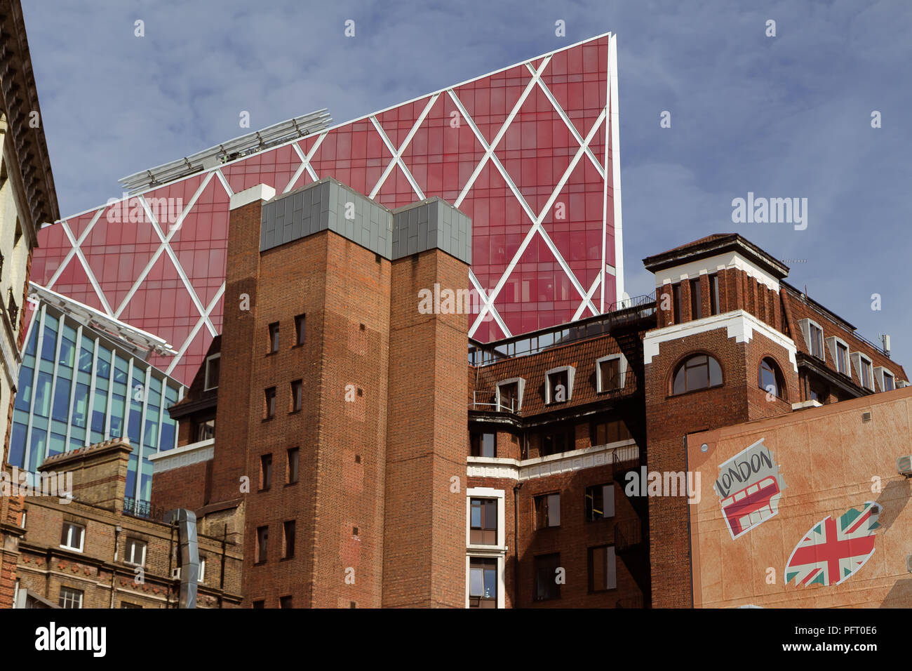 August 2017 mix between modern and historic architecture in near