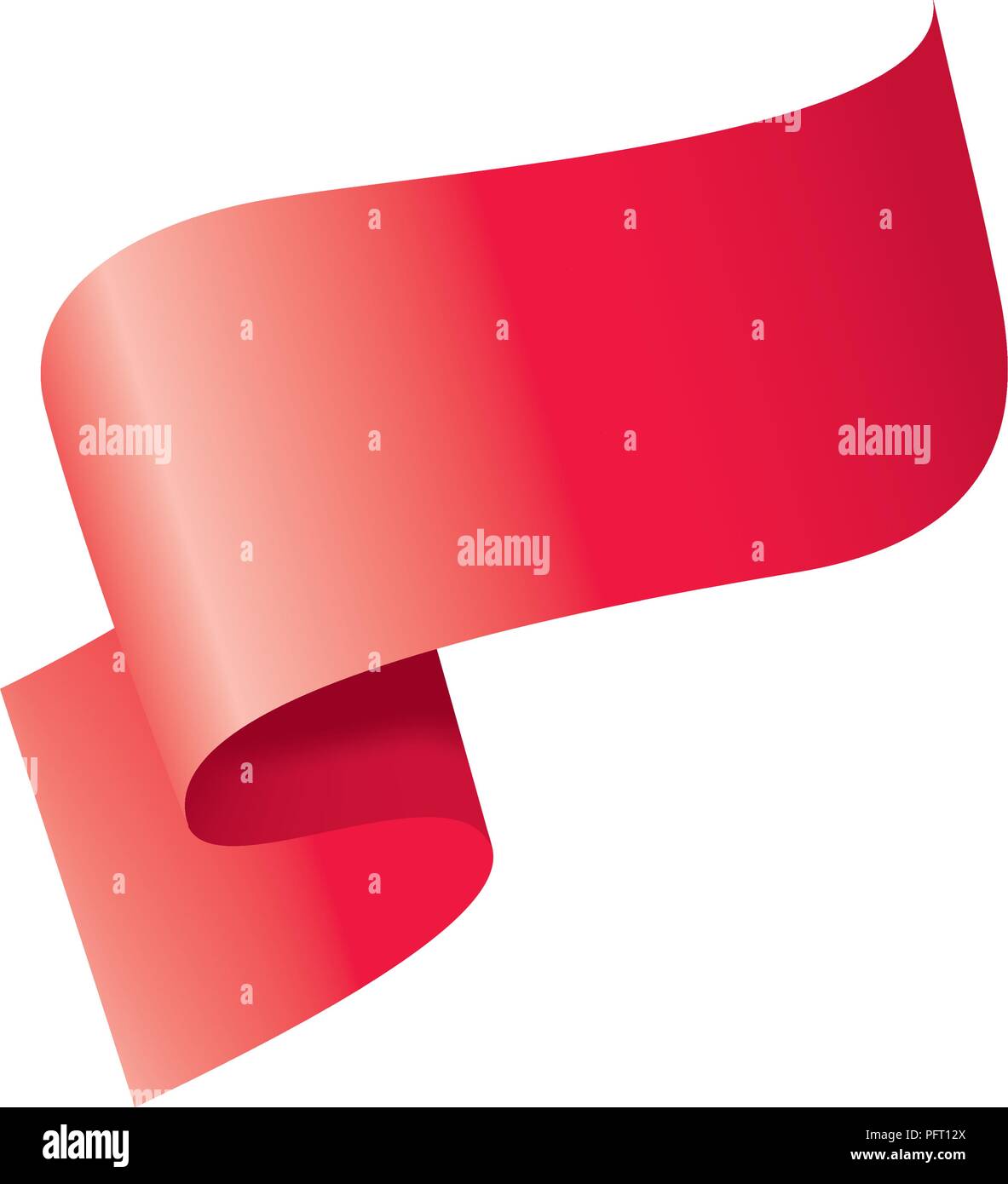 Waving the red flag on a white background Stock Vector Image & Art Alamy